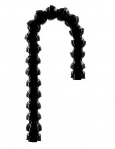 Braccio Flessibile 1/2 Doppio Filetto Femmina 1/4 Passo...