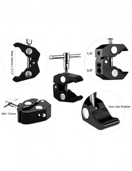 Mini Clamp con Filettatura Doppia 1/4 e 3/8 Femmina