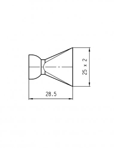 Buse Plate 25X2 mm