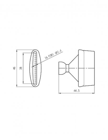 Tobera Plana 16 Agujeros ID 1,5 mm