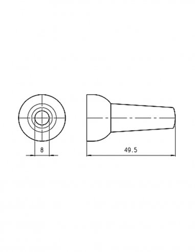 Tobera Redonda ID 8 mm