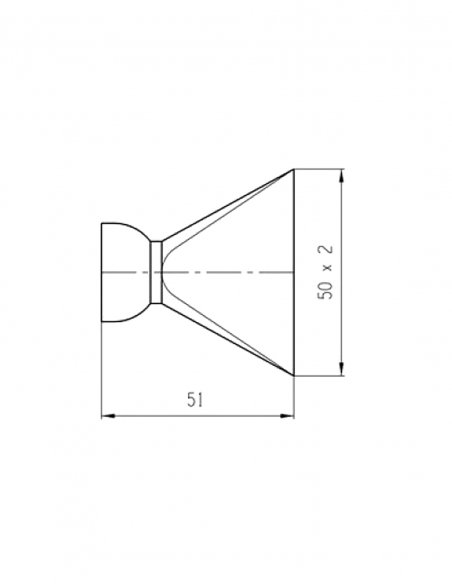 Boquilla Plana 50x2 mm