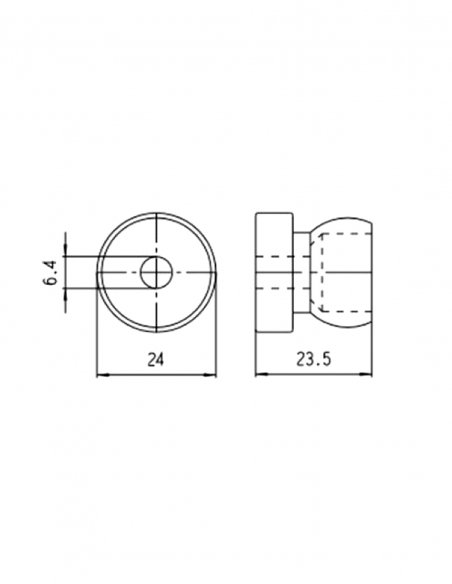 1/2 Fixed Mount ID 6,4 mm