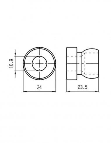 1/2 Fixed Mount ID 10,5 mm