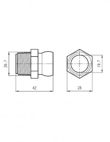 Conector de Rosca 3/4 NPT