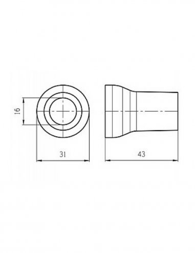 Round Nozzle ID 16 mm