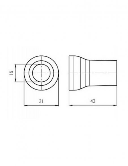 Tobera Redonda ID 16 mm