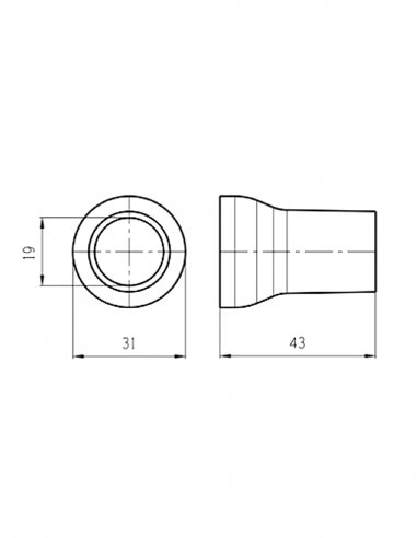 Buse Ronde ID 19 mm