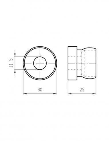 Elemento di Fissaggio 3/4 Foro 11,5 mm