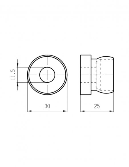 Fixed Mount 3/4 ID 11,5 mm
