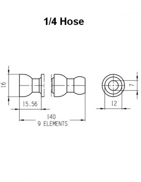 Gelenkschlauch Rolle 1/4 7,5 Mt