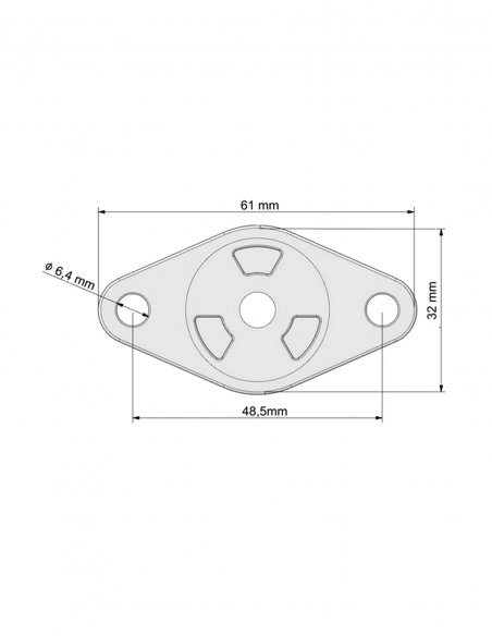 Flexible Arm With Plate Diamond and 1/4 Tripod Screw with Flange Disc Female Thread 35 cm