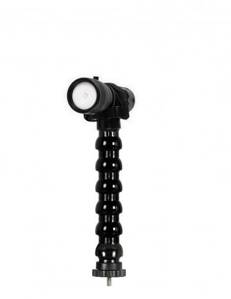 Braccio Flessibile Supporto Lampade Filetto Maschio 1/4-20 Fotografico con Ghiera di Bloccaggio - 20 cm