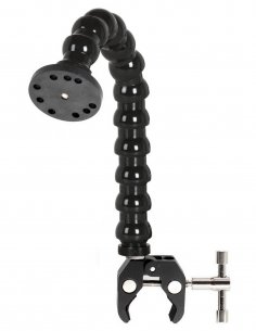 Brazo Flexible con Placa Base Redonda y Abrazadera - 35 cm