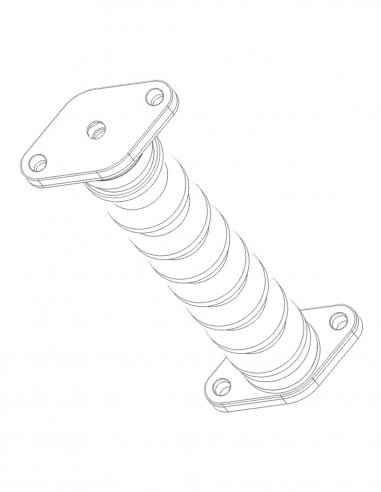 Flexible Arm with Double Plate Diamond - 20 cm