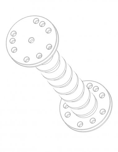 Flexible Arm with Double Round Plate - 20 cm