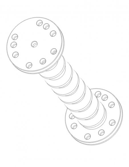 Flexible Arm with Double Round Plate - 20 cm