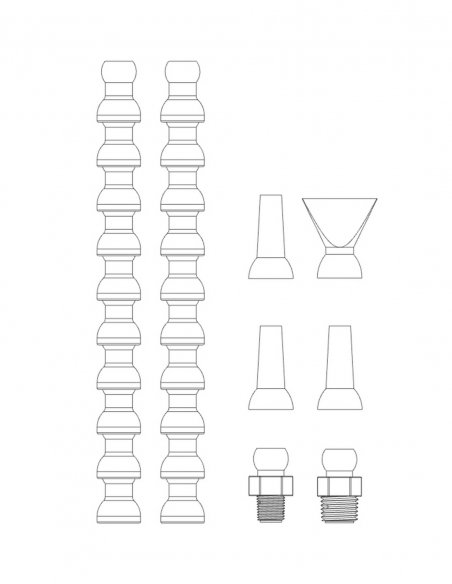 Kit Standard Tubo Flessibile Componibile 1/4