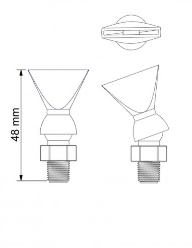 Buse Plate 25 x 2 mm Filetés 1/8 NPT