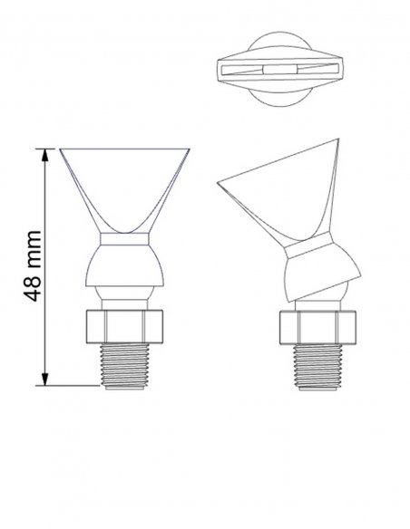 Ugello Piatto 25 x 2 mm Filetto 1/8 NPT