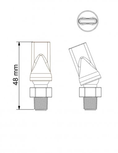 Tobera Plana 11x1 mm con Rosca 1/8 NPT