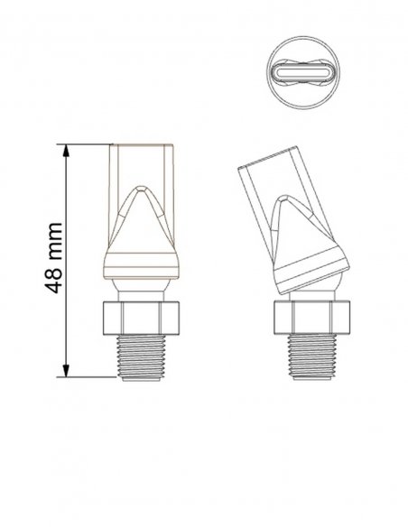 Ugello Piatto 11x1 mm Filetto 1/8 NPT