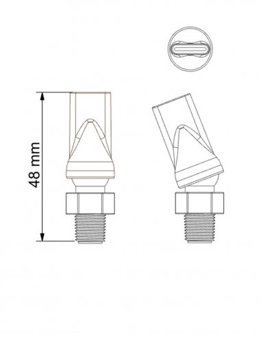 Buse Plate 11x1,5 mm avec Filetés 1/8 NPT