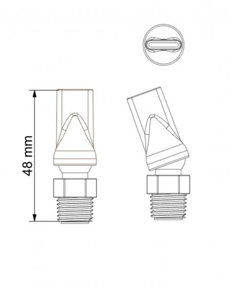Buse Plate 11x1 mm avec Filetés 1/4 NPT