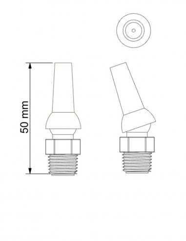 Round Nozzle ID 3 mm with 1/4 NPT Connector