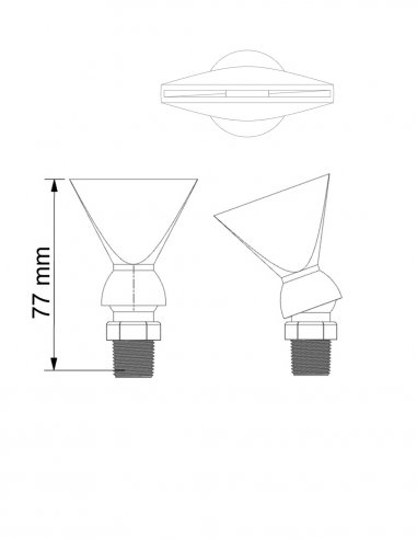 Flare Nozzle 50 X 2 mm with 3/8 NPT Connector