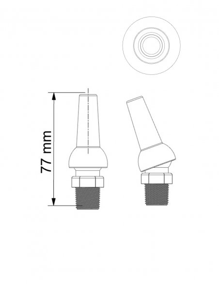 Round Nozzle ID 8 mm with 3/8 NPT Connector