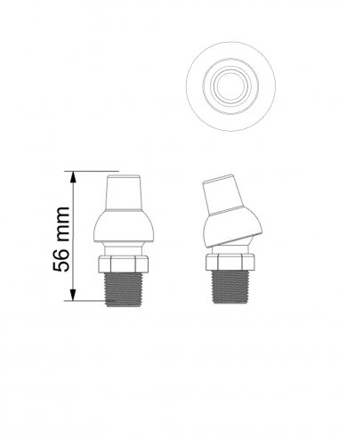 Round Nozzle ID 11 mm with 3/8 NPT Connector