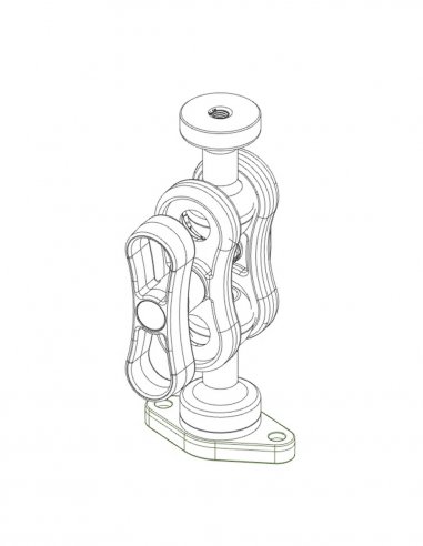 Supporto Universale Doppia Sfera con Piastra a...