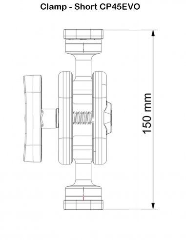 Universal Mount Double Ball with Plate Diamond