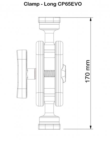 Universal Mount Double Ball with Plate Diamond