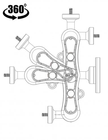 Universal Mount Double Ball with Round Plate...