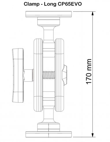 Universal Mount Double Ball Round Plate