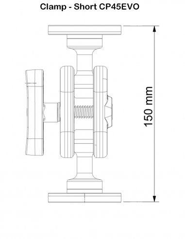 Universal Mount Double Ball Round Plate
