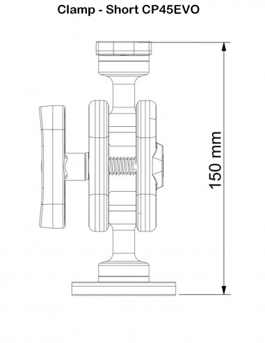 Soporte Universal Doble Bola con Placa Redonda...