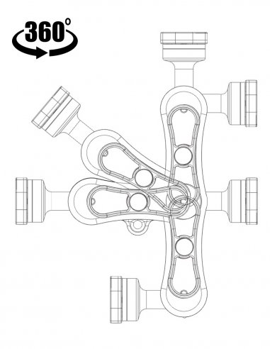 Universal Mount Double Ball with Plate Diamond
