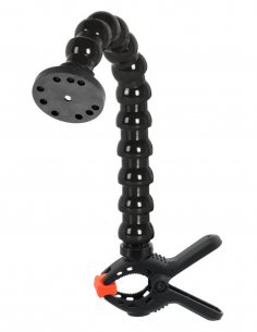 Flexibler Arm mit Basisplatte und Federklemme 40 mm - 35 cm