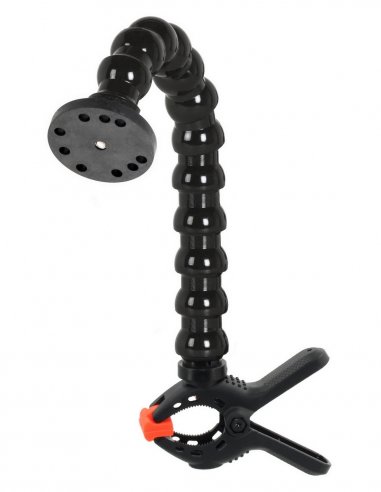 Brazo Flexible con Placa Base Redonda y Pinza...