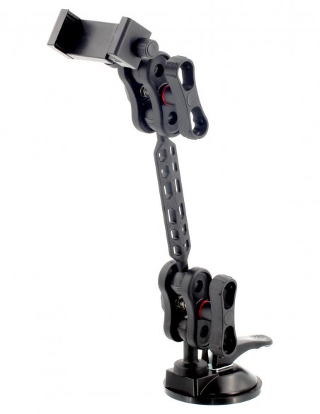 Phone Holder with Suction Cup and Arm with Double 1-Inch Ball 18 cm