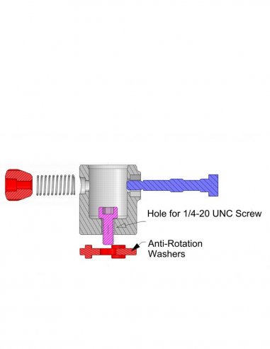 Quick Release Base with Hole 1/4-20 Unc Screw