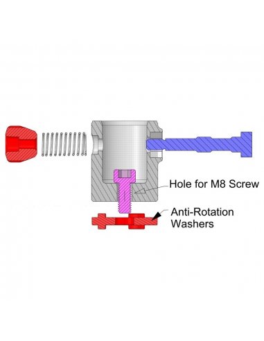 Base Quick Release Sgancio Rapido con Foro Vite M8