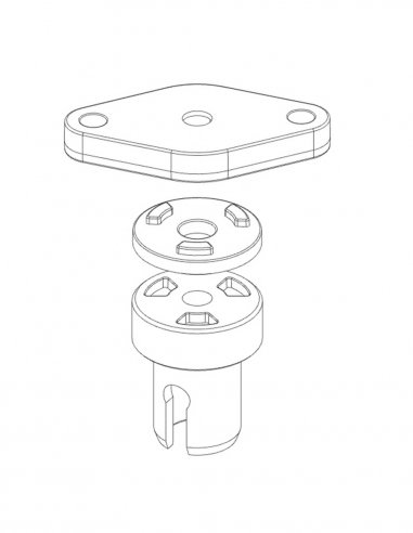 Placa Rombo con Head Quick Release