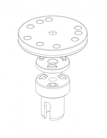 Placa Redonda Ø 60 mm con Head Quick Release