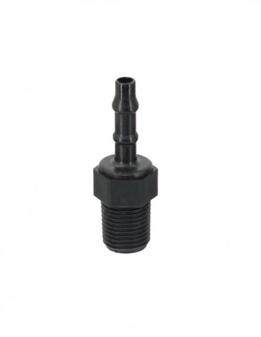 Raccord Polypropylene Cannelés 1/8 BSPT Ø 4 mm