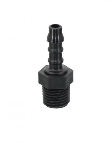 Raccord Polypropylene Cannelés 1/4 BSPT Ø 6 mm