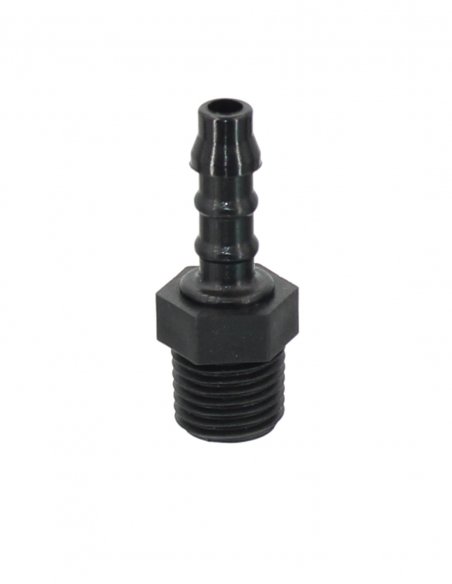 Raccord Polypropylene Cannelés 1/4 BSPT Ø 6 mm